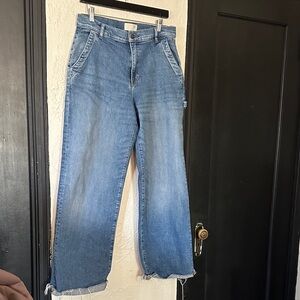 Current/Elliott Blue Wide Leg Jeans